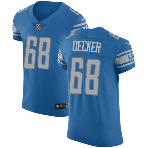 Nike Lions #68 Taylor Decker Blue Team Color Men's Stitched NFL Vapor Untouchable Elite Jersey - Click Image to Close
